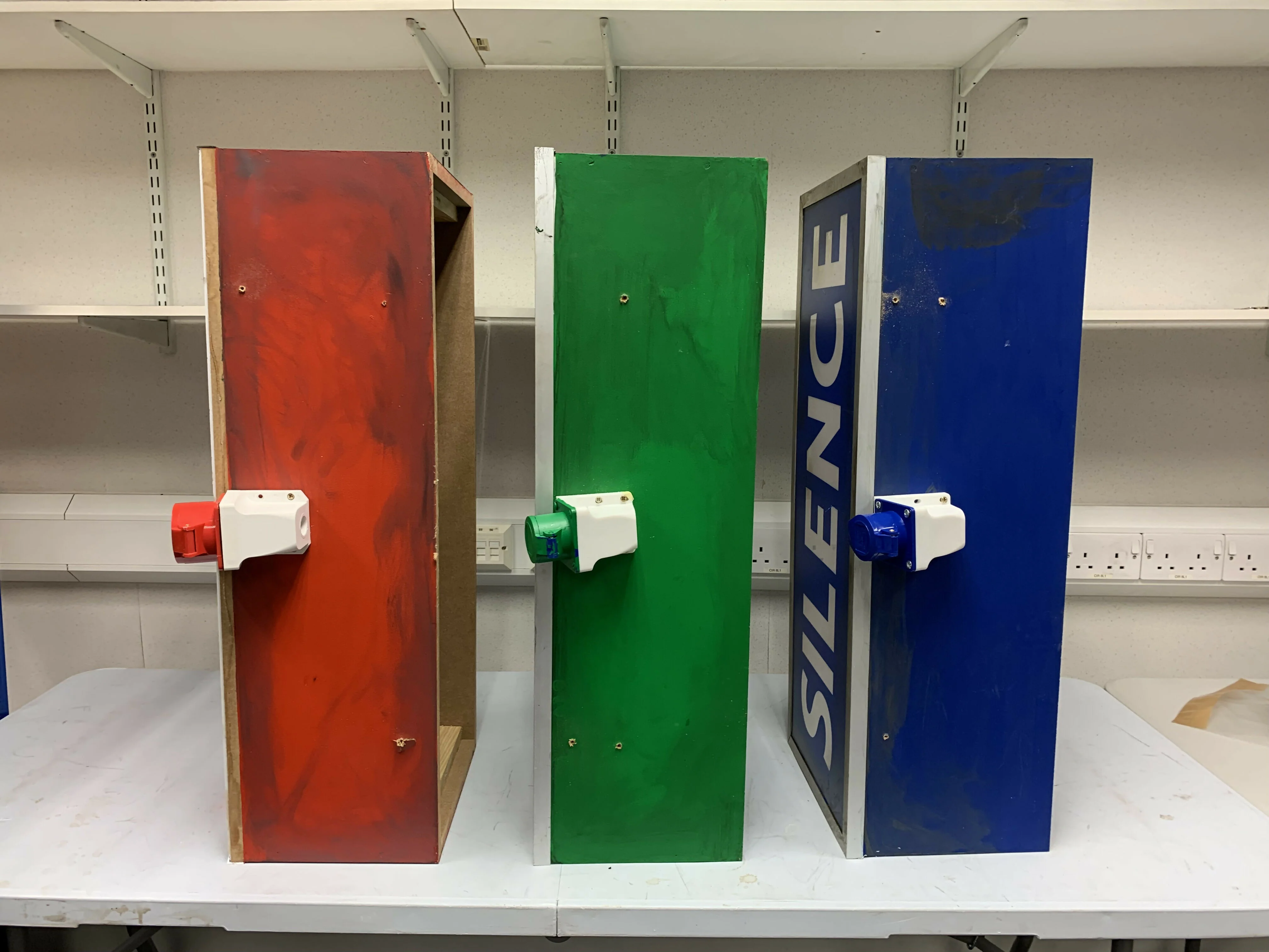 3 ON AIR, LIVE & SILENCE Large Light Box Signs | Set Dressing Props - Image 5