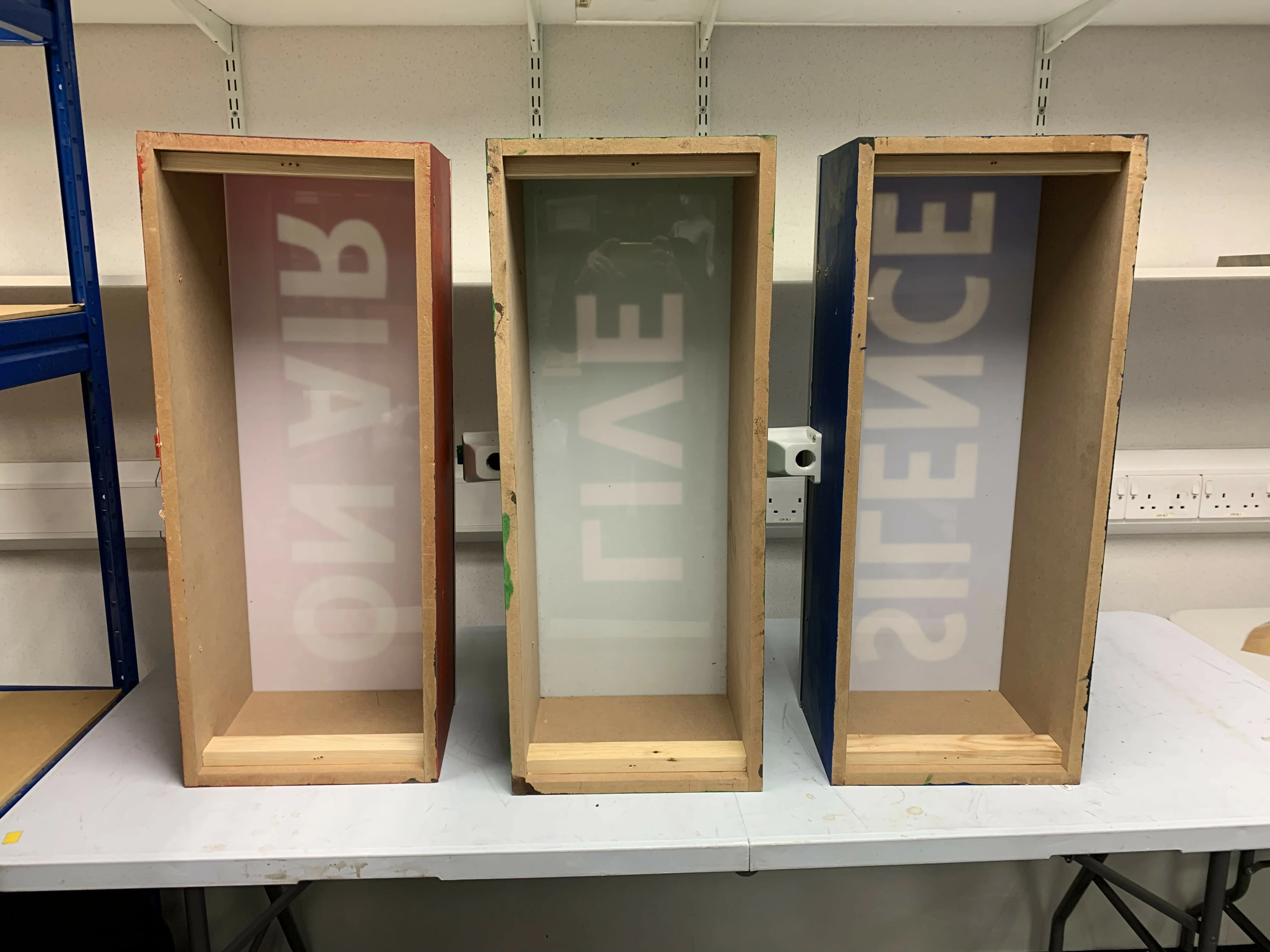 3 ON AIR, LIVE & SILENCE Large Light Box Signs | Set Dressing Props - Image 6