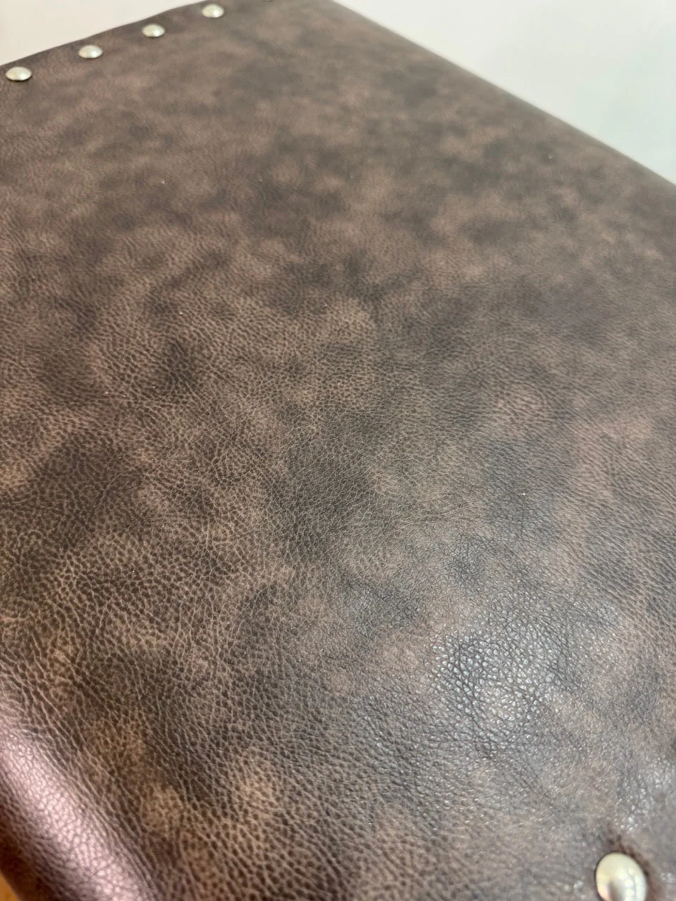 Wooden bespoke stools with stud detail - Image 7
